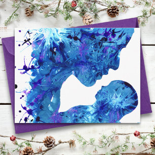 Madonna & Kind Wasserfarbe religiöses Budget Postkarte