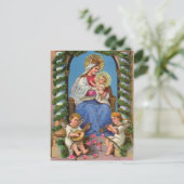 Madonna & Kind Weihnachtsfeiertag Postkarte (Stehend Vorderseite)