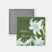 Madonna Lily Wedding Save the Date Magnet (Vorderseite/Rückseite)
