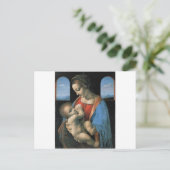 Madonna Litta durch Leonardo da Vinci C. 1490-1491 Postkarte (Stehend Vorderseite)