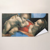 Madonna Litta, Leonardo da Vinci, 1490-1491 Badehandtuch (Badehandtuch)