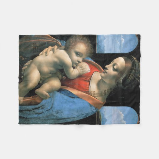 Madonna Litta, Leonardo da Vinci, 1490-1491 Fleecedecke (Vorderseite (Horizontal))