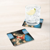 Madonna Litta, Leonardo da Vinci, 1490-1491 Rechteckiger Pappuntersetzer (Vor Ort)