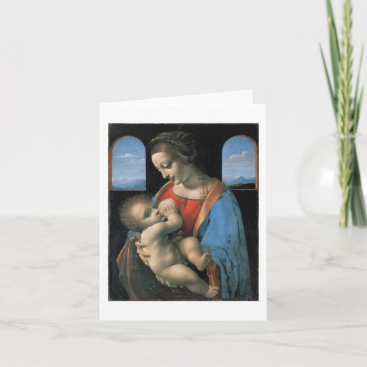 Madonna Litta, Leonardo da Vinci Kunst Karte (Vorderseite)