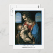 Madonna Litta von Leonardo Da Vinci Postkarte (Vorne/Hinten)