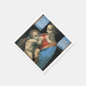 Madonna Litta von Leonardo da Vinci Serviette (Ecke)