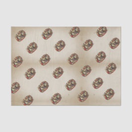 Madonna – Maria – Blumenkranz – Shabby chic Seidenpapier