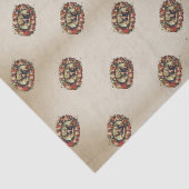 Madonna – Maria – Blumenkranz – Shabby chic Seidenpapier (Ausschnitt)