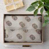 Madonna – Maria – Blumenkranz – Shabby chic Seidenpapier (Geschenk)