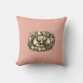 Madonna – Maria – Blumenkranz – Vintage Kissen