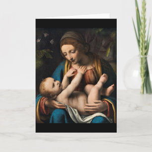Madonna-MED Kristusbarnet Feiertagskarte