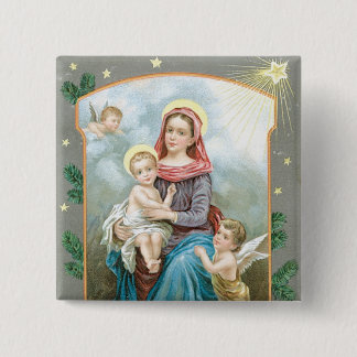 Madonna mit Christkind Button