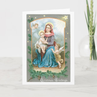 Madonna mit Christkind Feiertagskarte