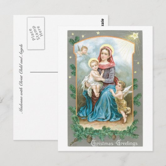 Madonna mit Christkind Postkarte (Vorne/Hinten)