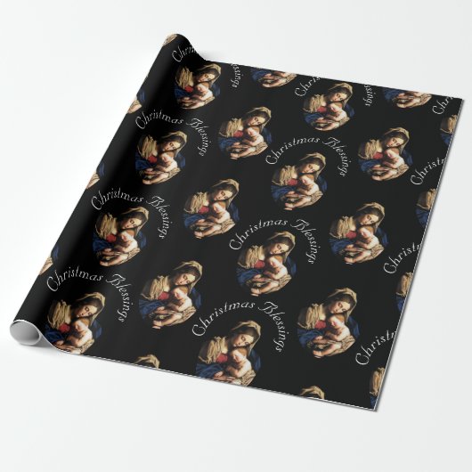 Madonna mit Christus Kind anpassbare Weihnachten Geschenkpapier (Ungerollt)