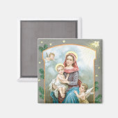 Madonna mit Christus Kind Magnet (Vorderseite/Rückseite)