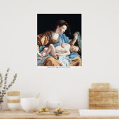Madonna mit Christus schlafend Kind von Gentilesch Poster (Küche)