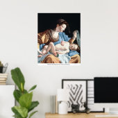 Madonna mit Christus schlafend Kind von Gentilesch Poster (Heimbüro)