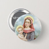 Madonna mit Christuskind Button (Vorne & Hinten)