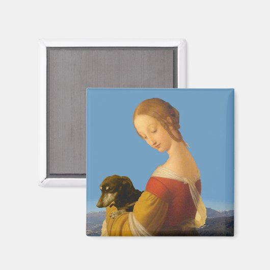 "Madonna mit Dackel" Tate Britain Magnet (Vorderseite/Rückseite)