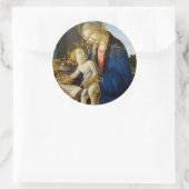Madonna mit dem Buch von Botticelli Runder Aufkleber (Tasche)