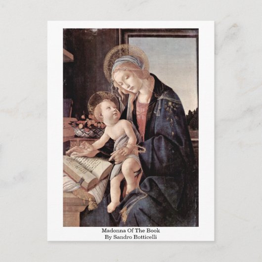 Madonna mit dem Buch von Sandro Botticelli Postkarte (Vorderseite)