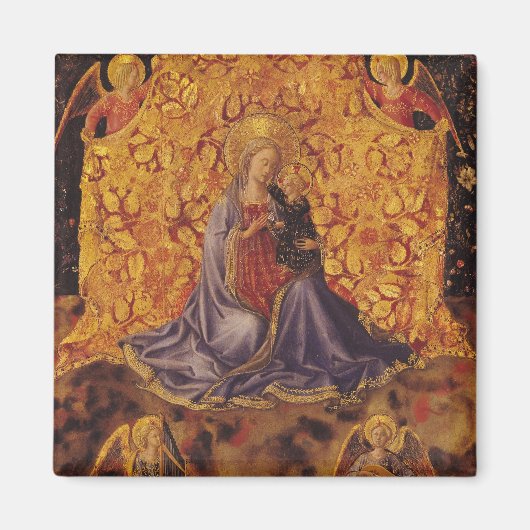 Madonna mit dem Christlichen Kind und den Engeln Magnet (Vorne)