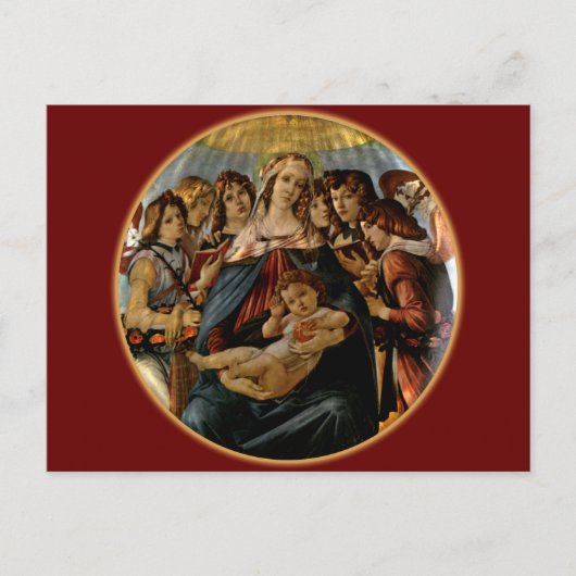 Madonna mit dem Granatapfel - Botticelli Postkarte (Vorderseite)