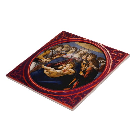 Madonna mit dem Granatapfel Fliese (Seite)