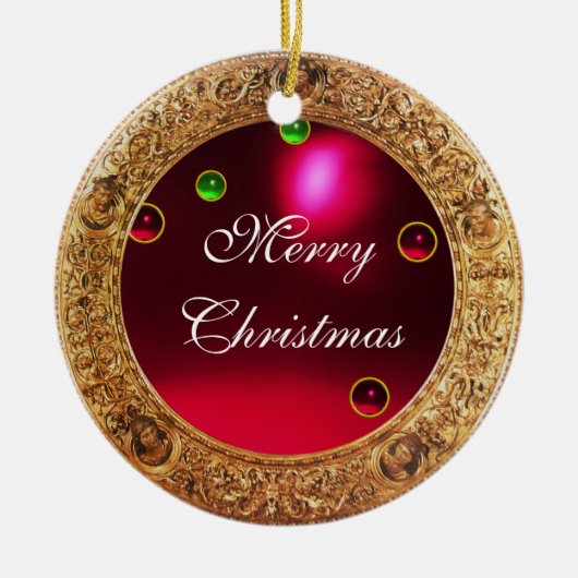 Madonna mit dem Granatapfel Keramik Ornament (Vorne)