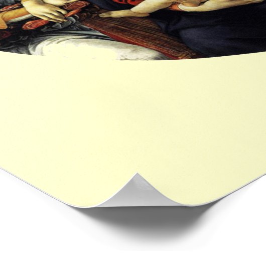 Madonna mit dem Granatapfel Poster (Ecke)