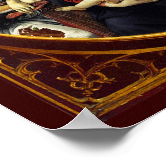 Madonna mit dem Granatapfel Poster (Ecke)