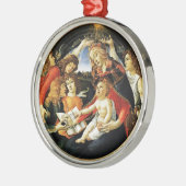 Madonna mit dem Granatapfel Silbernes Ornament (Links)