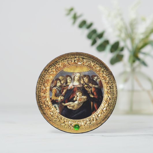 Madonna mit dem Granatapfel Weihnachtsfest Party G Einladung (Stehend Vorderseite)