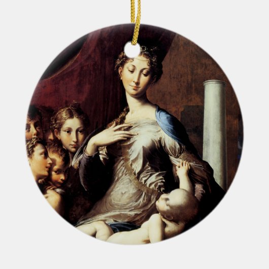 Madonna mit dem Long Neck von Parmigiano Keramik Ornament (Vorne)