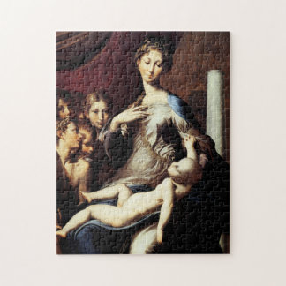 Madonna mit dem Long Neck von Parmigiano Puzzle