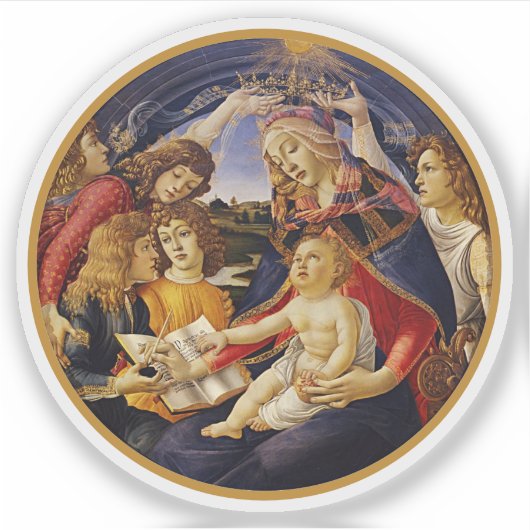 Madonna mit dem Magnificat Aufkleber (Vorderseite)