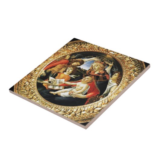 Madonna mit dem Magnificat Fliese (Seite)