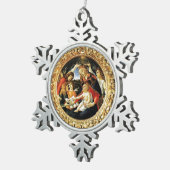 Madonna mit dem Magnificat Schneeflocken Zinn-Ornament (Rechts)