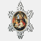 Madonna mit dem Magnificat Schneeflocken Zinn-Ornament (Rechts)