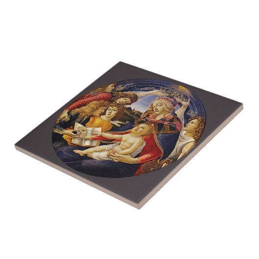 Madonna mit dem Magnificat von Botticelli Fliese (Seite)