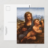Madonna mit dem Yarnwinder von Da Vinci Postcard Postkarte (Vorne/Hinten)