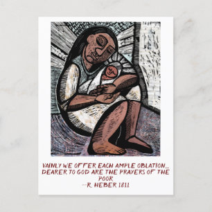 Madonna mit den Armen Ankündigungspostkarte