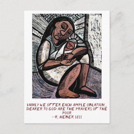 Madonna mit den Armen Ankündigungspostkarte (Vorderseite)