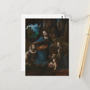 Madonna mit den Felsen, Jungfrau Maria, Jesus, Joh Postkarte