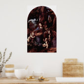 Madonna mit den Felsen von Leonardo da Vinci Poster (Küche)