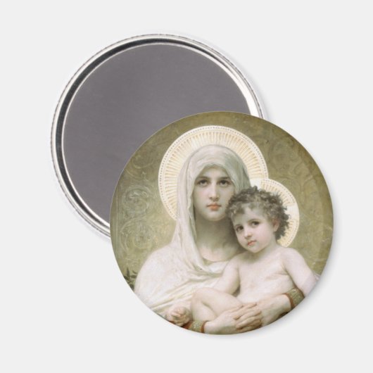 Madonna mit den Rose Magnet (Vorderseite/Rückseite)