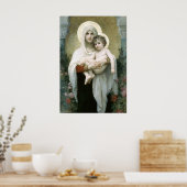 Madonna mit den Rose Poster (Küche)