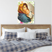 Madonna mit den Straßen Mary und Child Leinwanddruck (Insitu (Schlafzimmer))