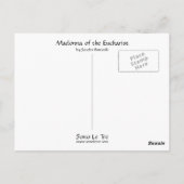Madonna mit der Eucharistin Postkarte (Rückseite)
